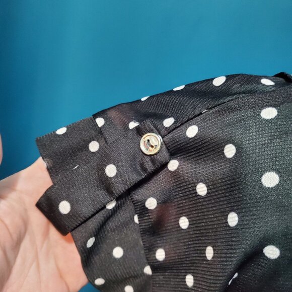 Classic Black & White sheer blouse  - Large - Picture 4 of 5